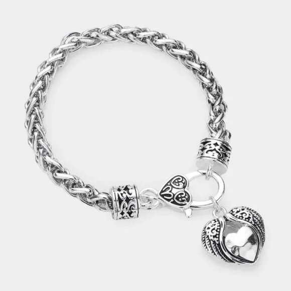 Brighton Jewelry - Brighton Puffed Heart Bracelet - Wing New Condition